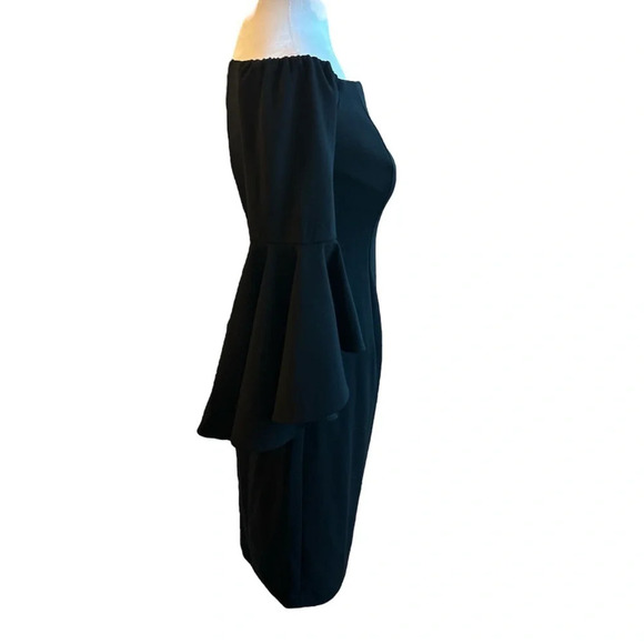 NWT VINCE CAMUTO | Black Off The Shoulder Dress 4 - Picture 5 of 14